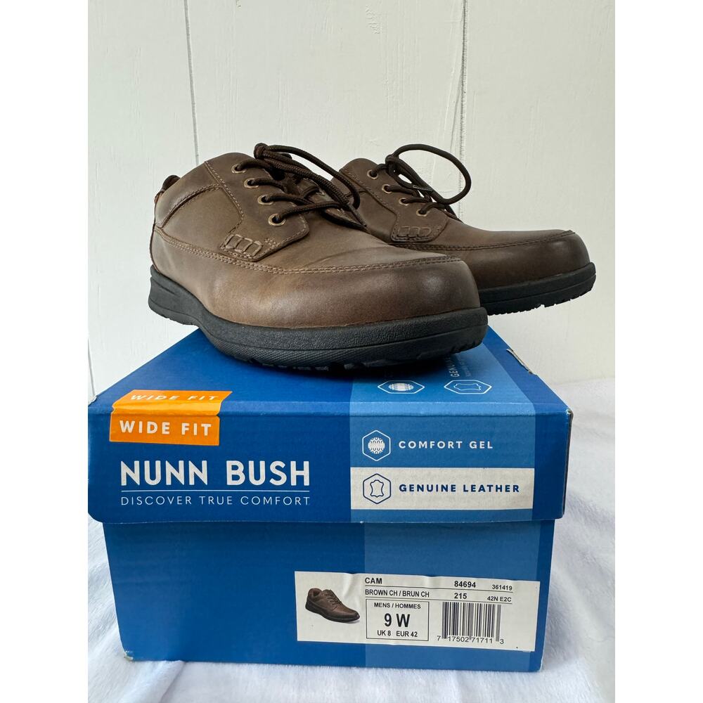 Men's Nunn Bush Cam Moc Toe Oxford Shoes, Size 9W - Picture 8 of 9